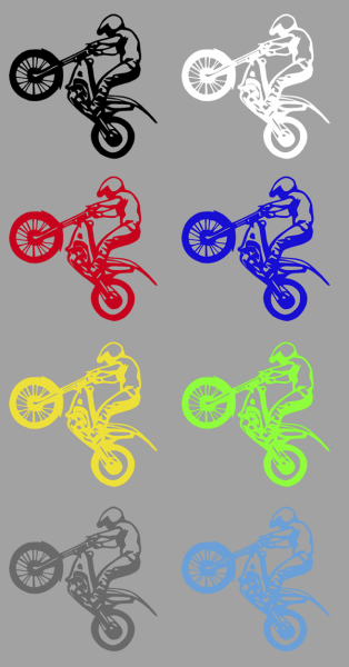 Aufkleber Trialfahrer